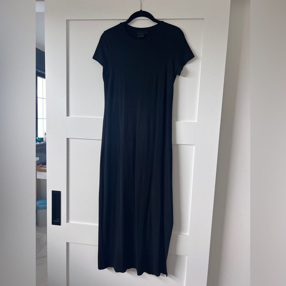 Hatch Black Short-Sleeve Maxi Dress